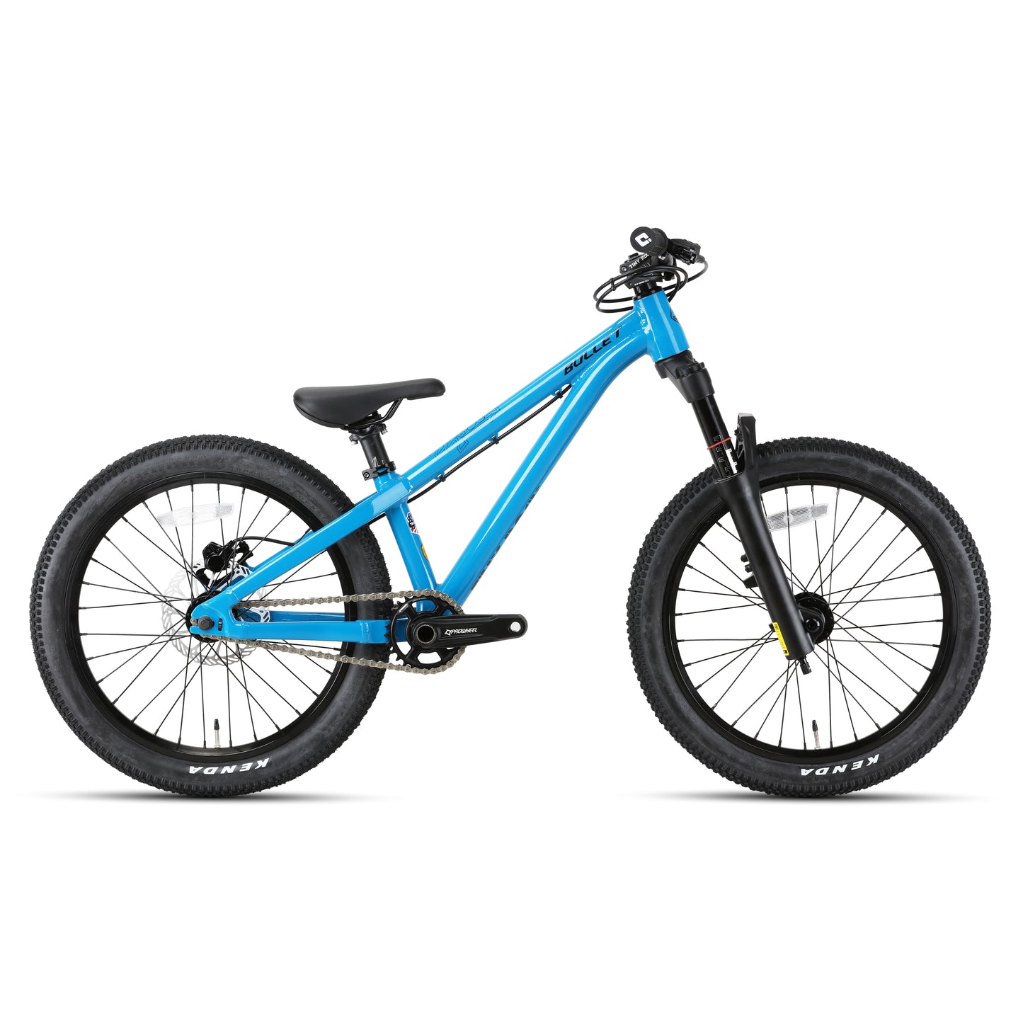 Das Bullet 20' Dirt Jump Bike in Blau für Kinder, ideal für All Mountain, Enduro und Slopestyle.