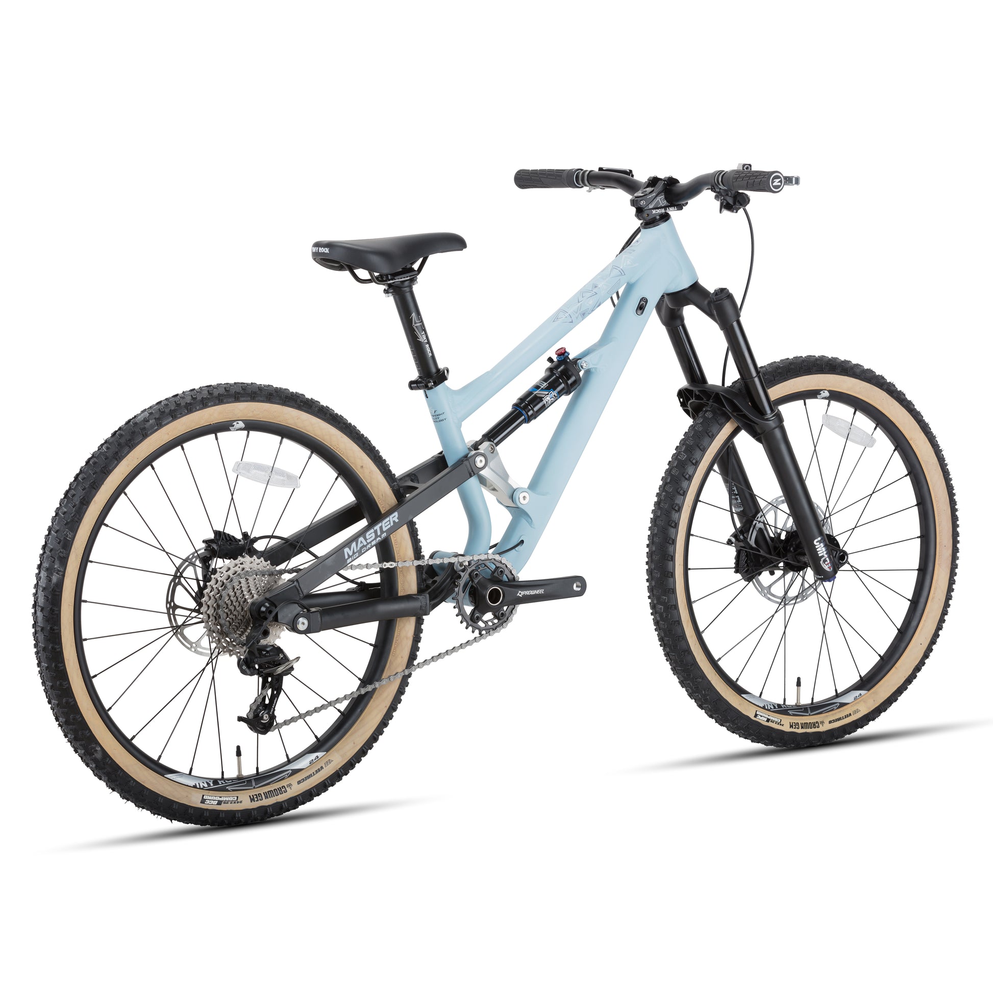 24" Master Enduro Bike in light blue, hochwertig konstruiert für Kinder, ideal für All Mountain Abenteuer.