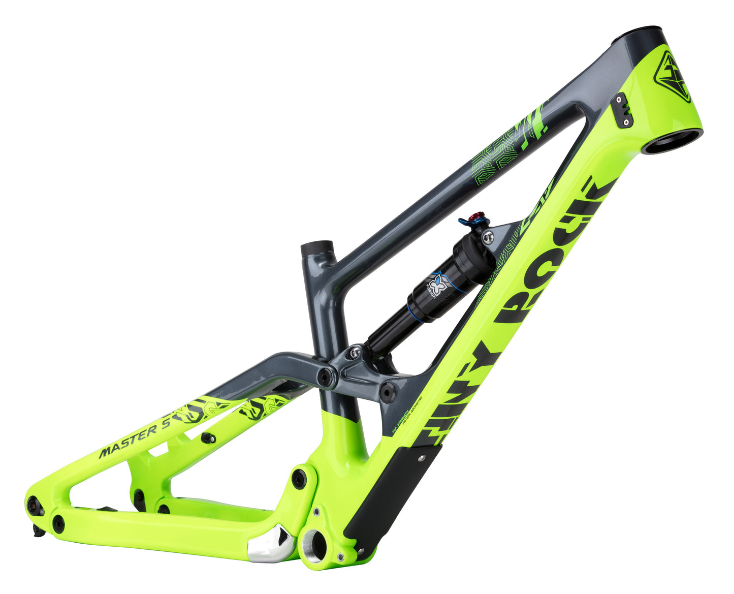 24" Carbon Rahmen Master S in leuchtendem Grün, ideal für All Mountain und Enduro, hochwertig für Kinder 7-12 Jahre.